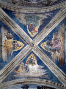 Histoire de Saint Bernardin, les évangélistes (Tetramorphe) - Bernardino di Betto Pinturicchio