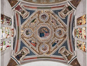 Couronnement de la Vierge « Les Quatre Évangélistes » « Les Sibylles » et « Les Docteurs de l