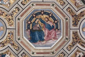Couronnement de la Vierge Voûte du Chœur par Pinturicchio (Bernardino di Betto) (1454-1513) - 1508-1510 Basilique de Santa Maria del Popolo (Église de Santa Maria del Popolo), Rome - Bernardino di Betto Pinturicchio