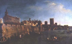Vue de Vérone avec le Castello Vecchio et le Ponte Vecchio