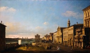 Bernardo Bellotto - Ansicht der Via di Ripetta in Rom, 1742-1744 - Bernardo Bellotto