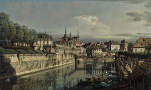 Allemand : Dresden, am Zwinger Vue des douves du Zwinger - Bernardo Bellotto