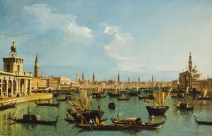 Le Bacino di San Marco, Venise, depuis le canal de la Giudecca avec la Dogana, le Molo, la Riva degli Schiavoni, l