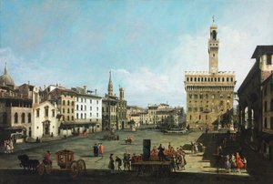 La Piazza della Signoria à Florence - Bernardo Bellotto