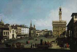 La Piazza della Signoria à Florence - Bernardo Bellotto