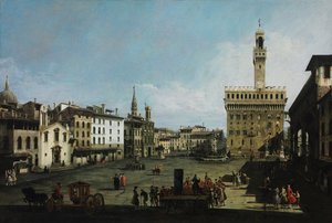 La Piazza della Signoria à Florence, 1742 - Bernardo Bellotto