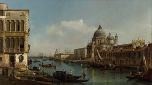 Vue du Grand Canal : Santa Maria della Salute et la Dogana depuis Campo Santa Maria Zobenigo, c.1743 - Bernardo Bellotto
