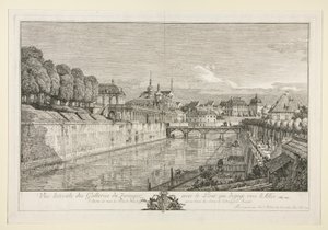 Vue du Zwinger, Dresde - Bernardo Bellotto