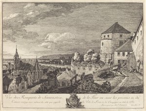 Vue des remparts de Sonnenstein - Bernardo Bellotto