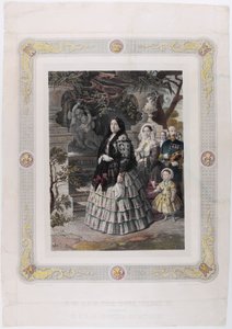 SA MAJESTÉ LA REINE ISABEL II et sa fille auguste SON ALTESSE SÉRÉNISSIME LA PRINCESSE DE AS - Bernardo Blanco y Pérez