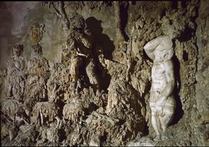 Vue intérieure de la grotte de Boboli (détail)