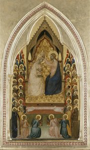 Couronnement de la Vierge avec anges et saints