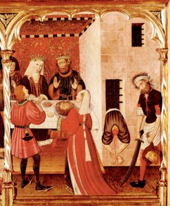 Retable de Saint Jean, détail représentant Saint Jean-Baptiste décapité - Bernardo Martorell