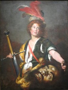 David avec la tête de Goliath - Bernardo Strozzi