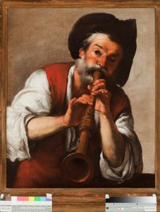 Il pifferaio (Le joueur de flûte) (peinture de Bernardo Strozzi, 17e siècle) - Bernardo Strozzi