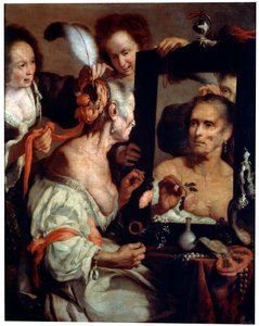 Vieille coquette Vanitas, après 1630