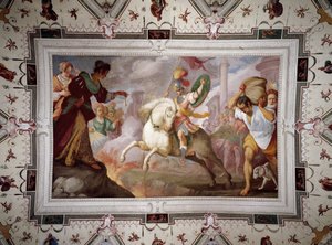 La Mort de Marcus Curtius, Villa Centurione, Sampierdarena, 1613-15 - Bernardo Strozzi