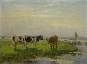 Vaches dans le pré - Bernardus Antonie van Beek