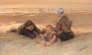 La famille heureuse - Bernardus Johannes Blommers or Bloomers