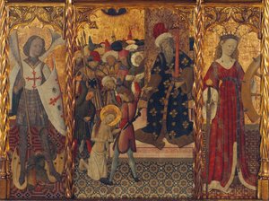 Saint Michel, Martyre de Sainte Eulalie et Sainte Catherine, ca 1442-1445 - Bernat Martorell the Elder