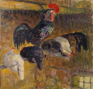 Matin dans le poulailler - Bernhard Dorotheus Folkestad