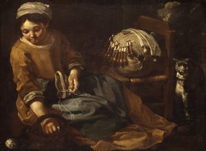 La dentellière, vers 1665