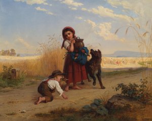 Enfants en route vers le champ de récolte - Bernhard Reinhold