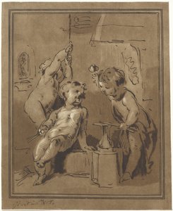 Trois putti près d