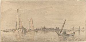 Rivière avec ville - Bernhard Schreuder