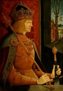 Empereur Maximilien I 1459-1519, avec couronne, sceptre et épée, vers 1500