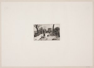 Paysage avec une femme portant un panier. Partie de Kullen
