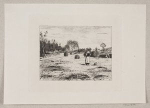 Paysage avec une femme portant du bois - Bernhard Ulrik Middelboe