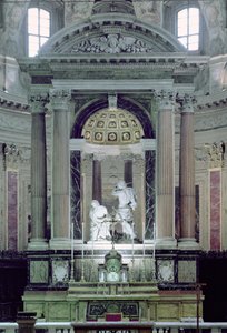 Vue du maître-autel montrant le martyre de Saint Paul - Bernini Algardi A. and Bitonto