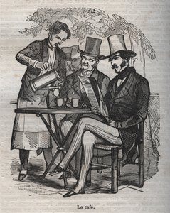 Le café - gravure dans « La Physiologie du goût » de Jean Anthelme Brillat Savarin - Bertall