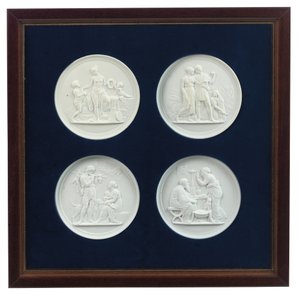 Ensemble de quatre plaques moulées en relief, fin du XXe siècle - Bertel (after) Thorvaldsen