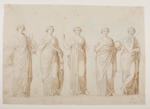 Les Muses Terpsichore, Érato, Clio, Uranie et Polymnie - Bertel Thorvaldsen