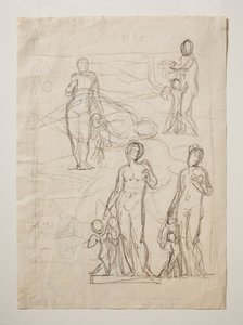 Vénus et Cupidon. Les flèches de Cupidon forgées dans la forge de Vulcain