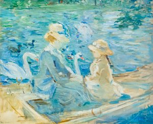 Sur le lac du Bois de Boulogne, vers 1884
