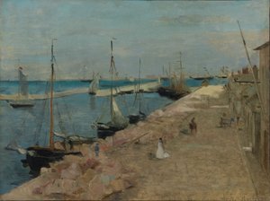 Le port de Cherbourg - Berthe Morisot