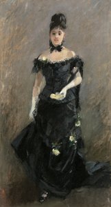 Femme en Noir ou Avant le Théâtre, 1875 - Berthe Morisot