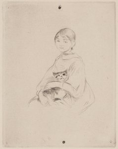 Jeune fille avec chat (Julie Manet) - Berthe Morisot