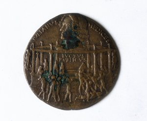 Médaille représentant la Conjuration des Pazzi. Giuliano de