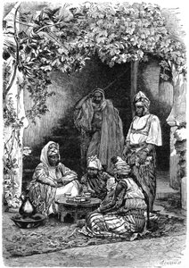 Une famille arabe de Tlemcen, Algérie, vers 1890 - Auguste Bertrand