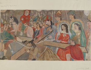 Station de la Croix No. 9: Jésus tombe pour la troisième fois, c. 1936