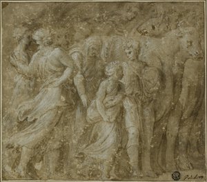 Procession de figures et de bœufs