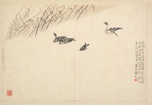 Album de calligraphie et de peintures, 18ème siècle - Bian Shoumin