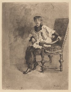 Acolyte assis, vers 1872 - Bianchi Mose