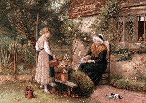 Jeunesse et vieillesse, 1866 - Birket Foster