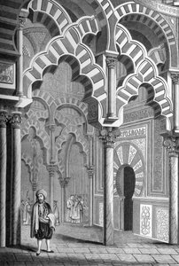 La Mezquita, Cordoue, Espagne, 1849