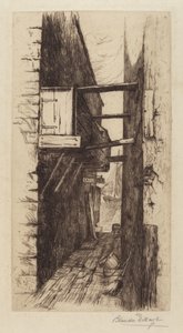 Sans titre (Ruelle avec Vue sur un Port)